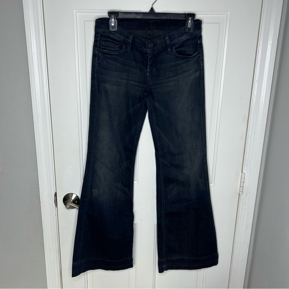 7 for all mankind women’s jeans size 26 flared bottom low rise ginger - Picture 5 of 12